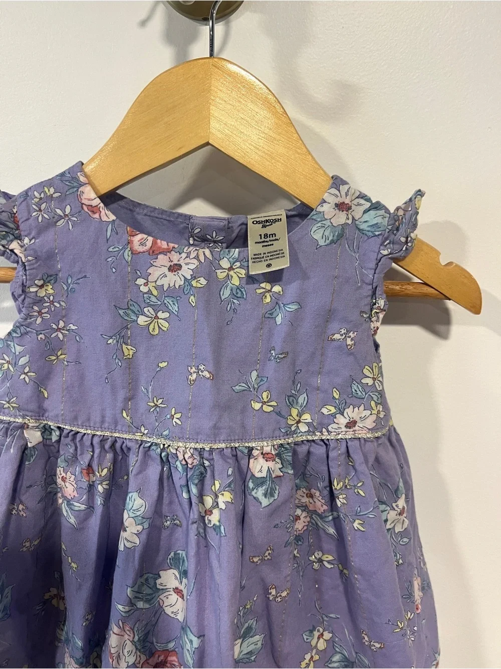 Oshkosh Bgosh Purple Floral Sparkle Dress